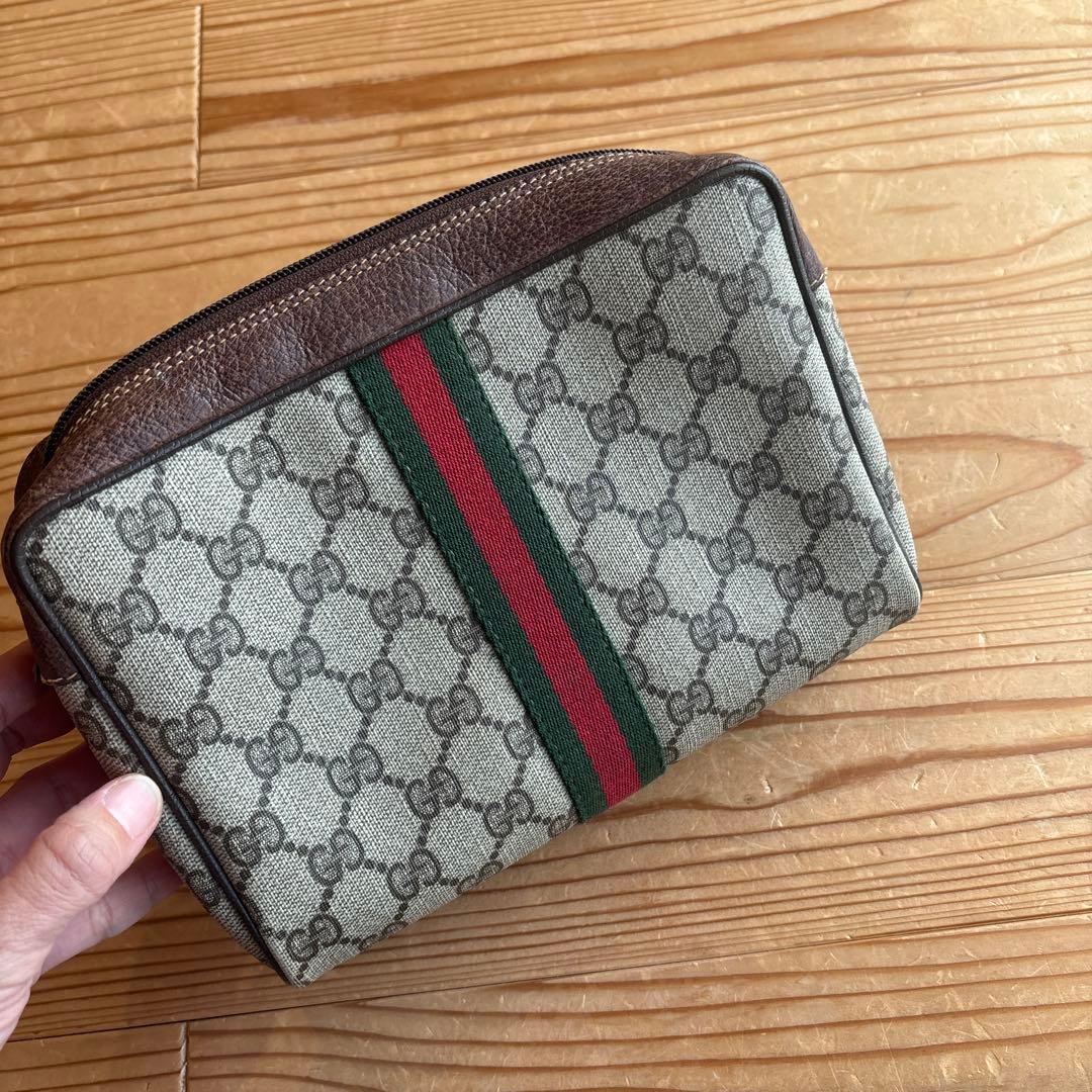 オールドグッチ　シェリーライン　ポーチ　クラッチバッグ