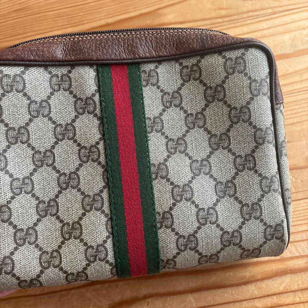 オールドグッチ　シェリーライン　ポーチ　クラッチバッグ