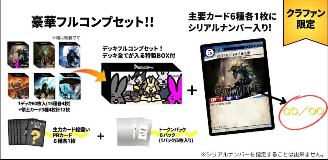 アニマルカードゲーム ACG クラウドファンディング フルコンプ シリアル入り
