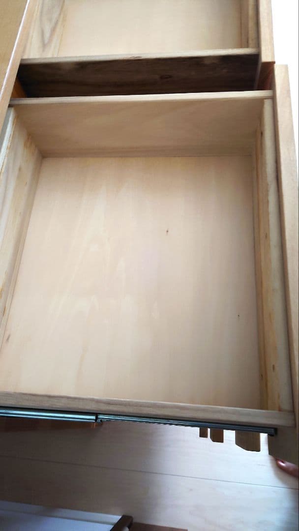 無印良品　脚付き木製チェスト4段　幅約95×奥行き約45×高さ約90cm