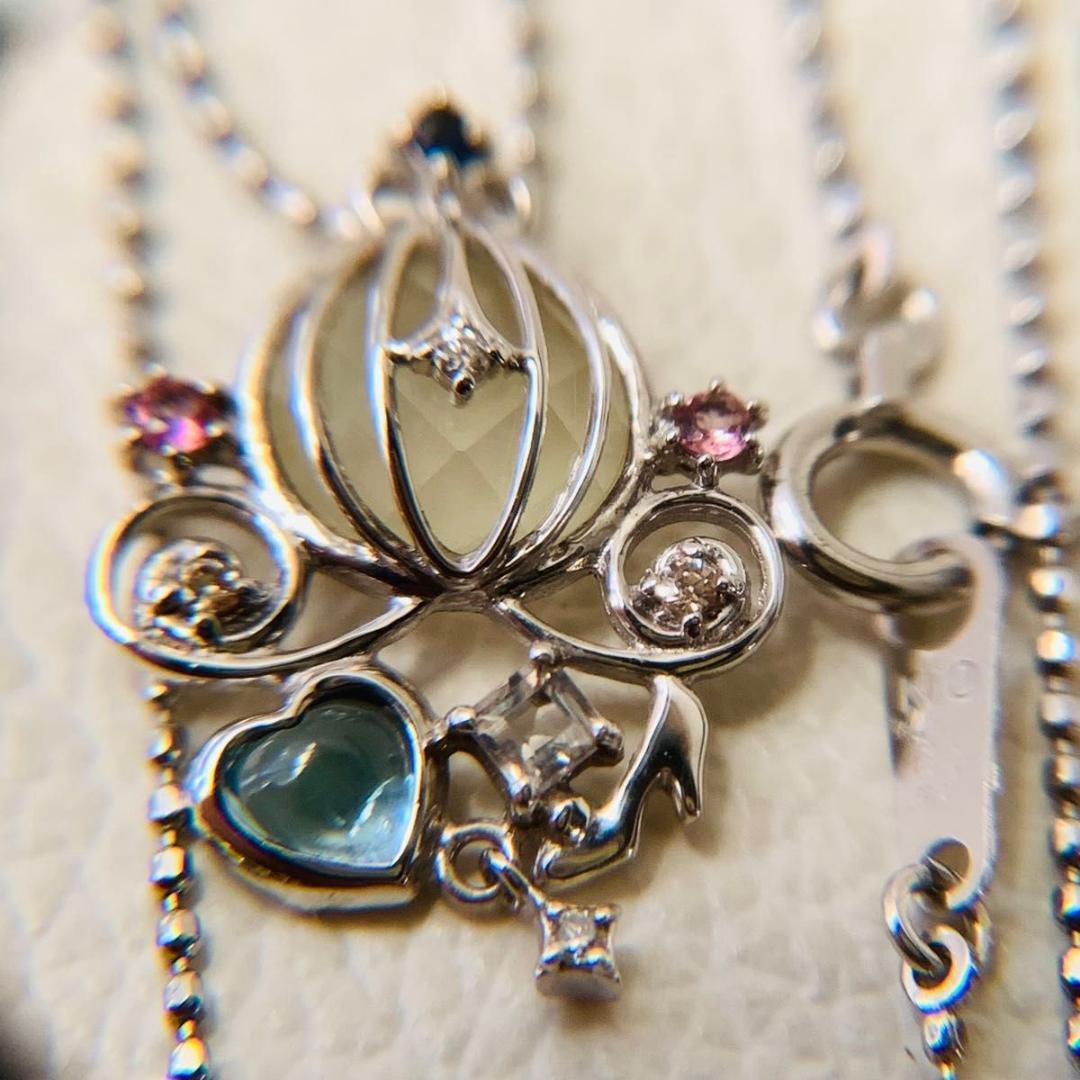 希少 美品 k10 テイクアップ ネックレス ディズニー シンデレラ