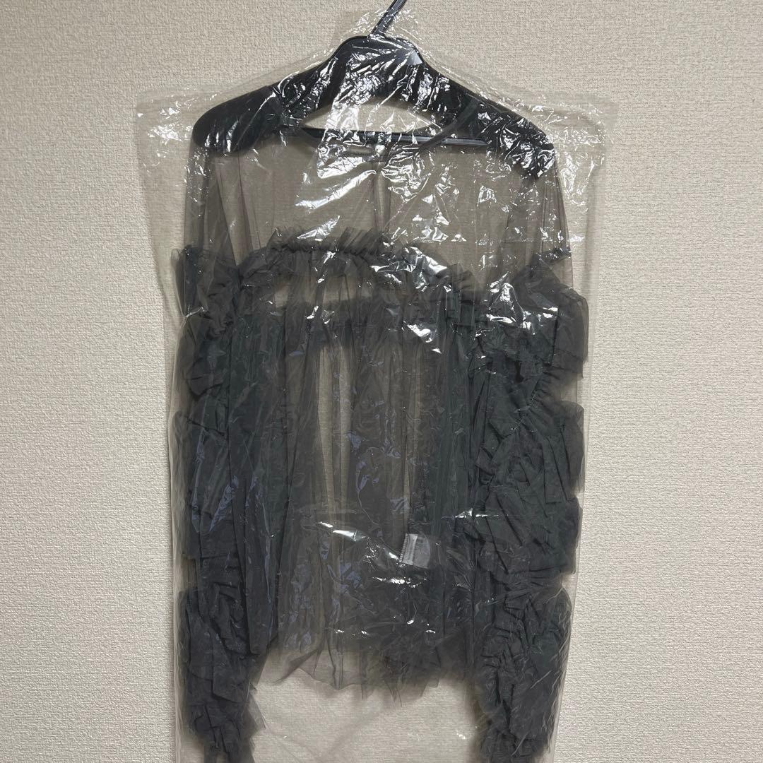 き*)様 ANDRESD デコラティブチュールプルオーバー チャコール