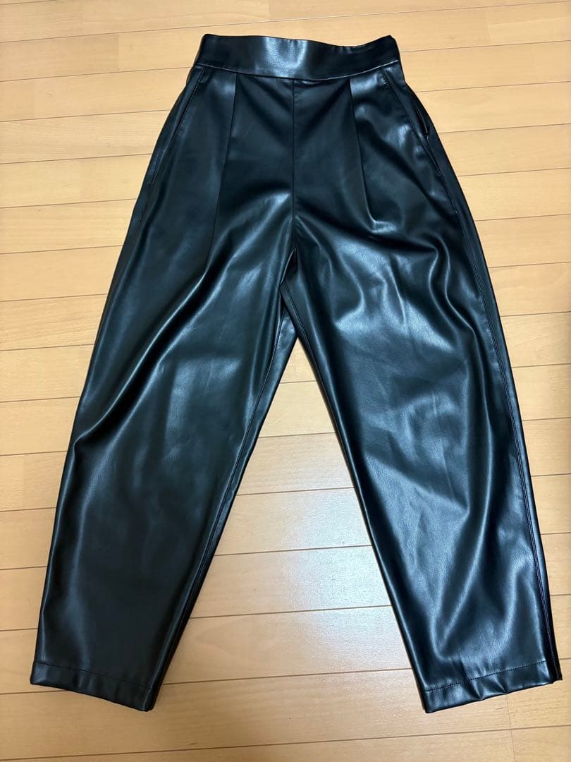 【FREY】FORM PANTS/Leather black
