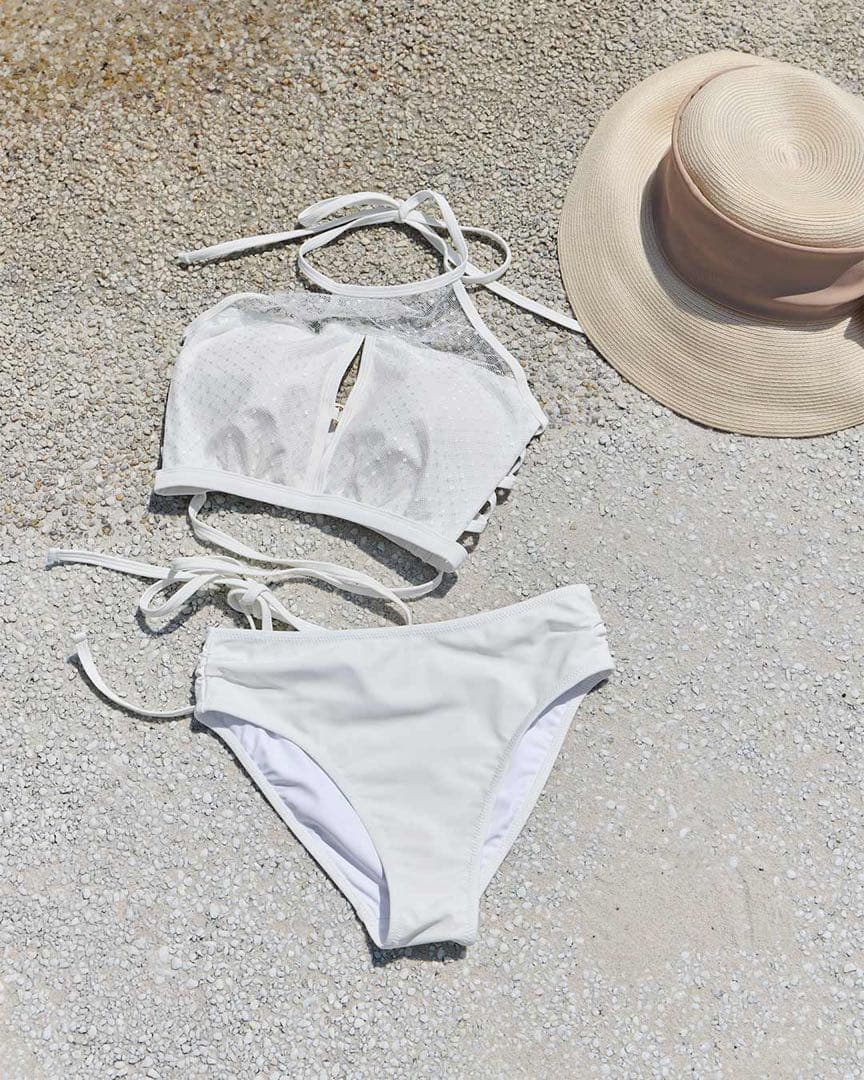 シェリミー　cheri mi　ドットチュールコンビビキニ　ホワイト　+ノベルティ