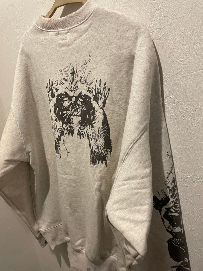 SAINT M×××× オーバーサイズトレーナー サイズXL ダメージグレー