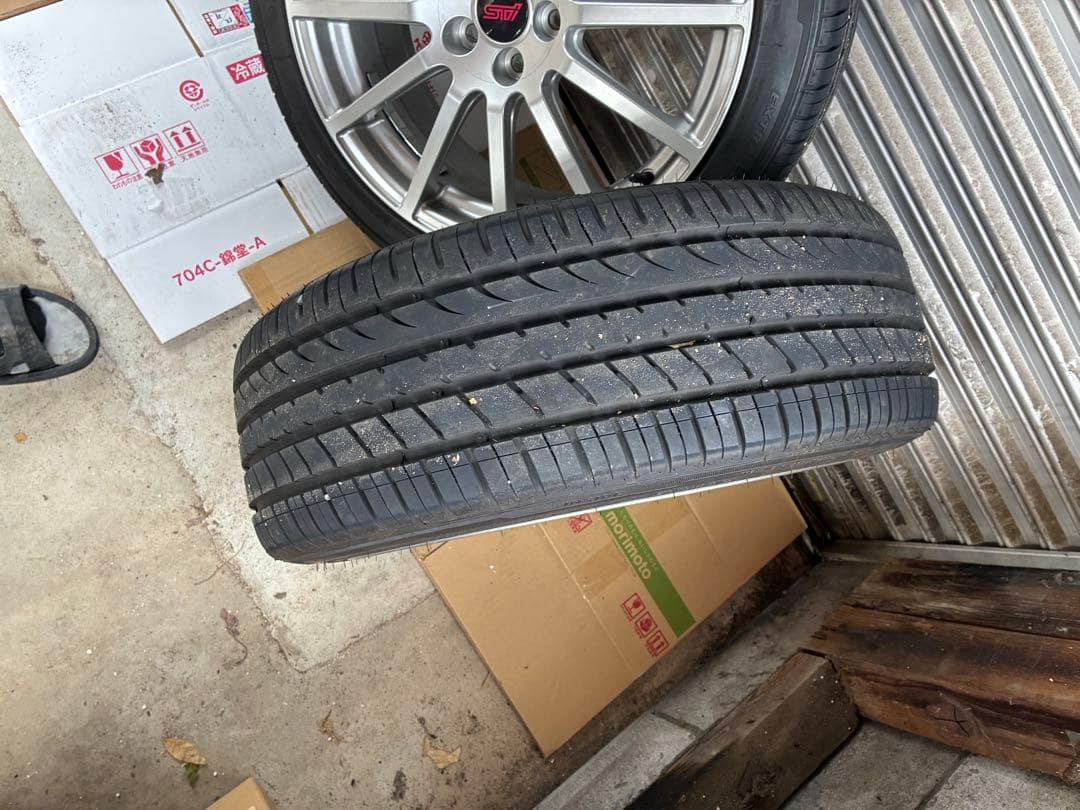 【美品】スバル STI オプション 純正 ホイール 4本 18インチタイヤセット