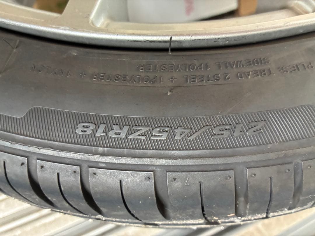 【美品】スバル STI オプション 純正 ホイール 4本 18インチタイヤセット