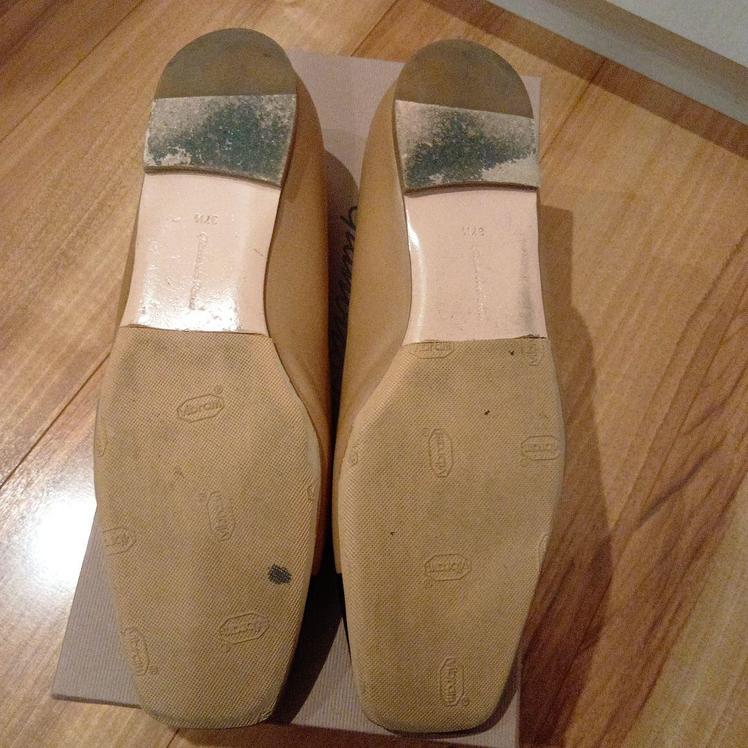 N*l様 ★美品★Gianvito Rossi ベージュと黒のフラットシューズ