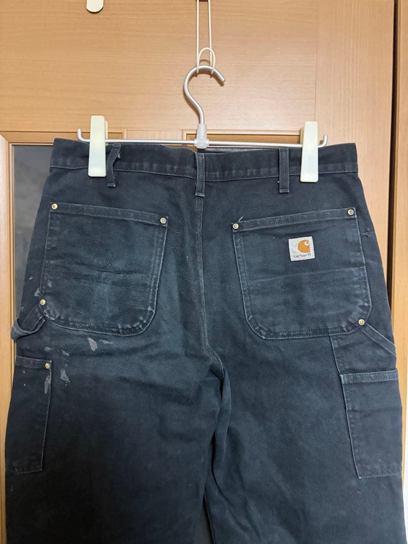00s~ carhartt double knee フェード ブラック