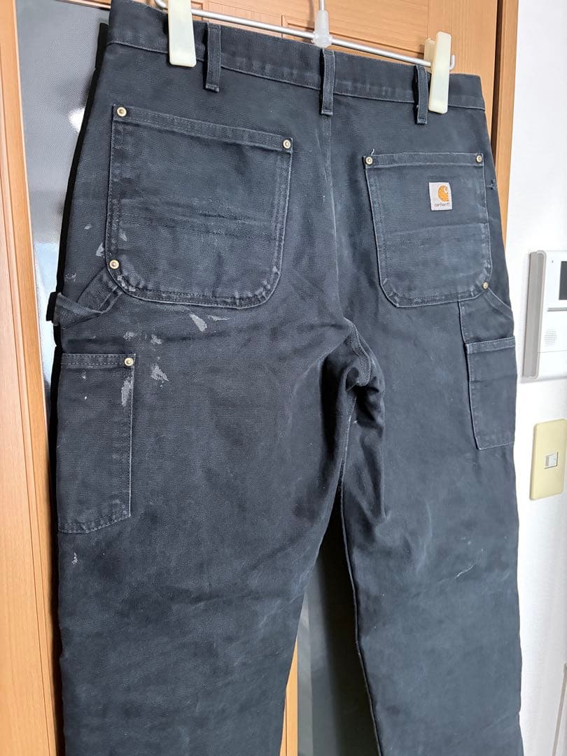 00s~ carhartt double knee フェード ブラック