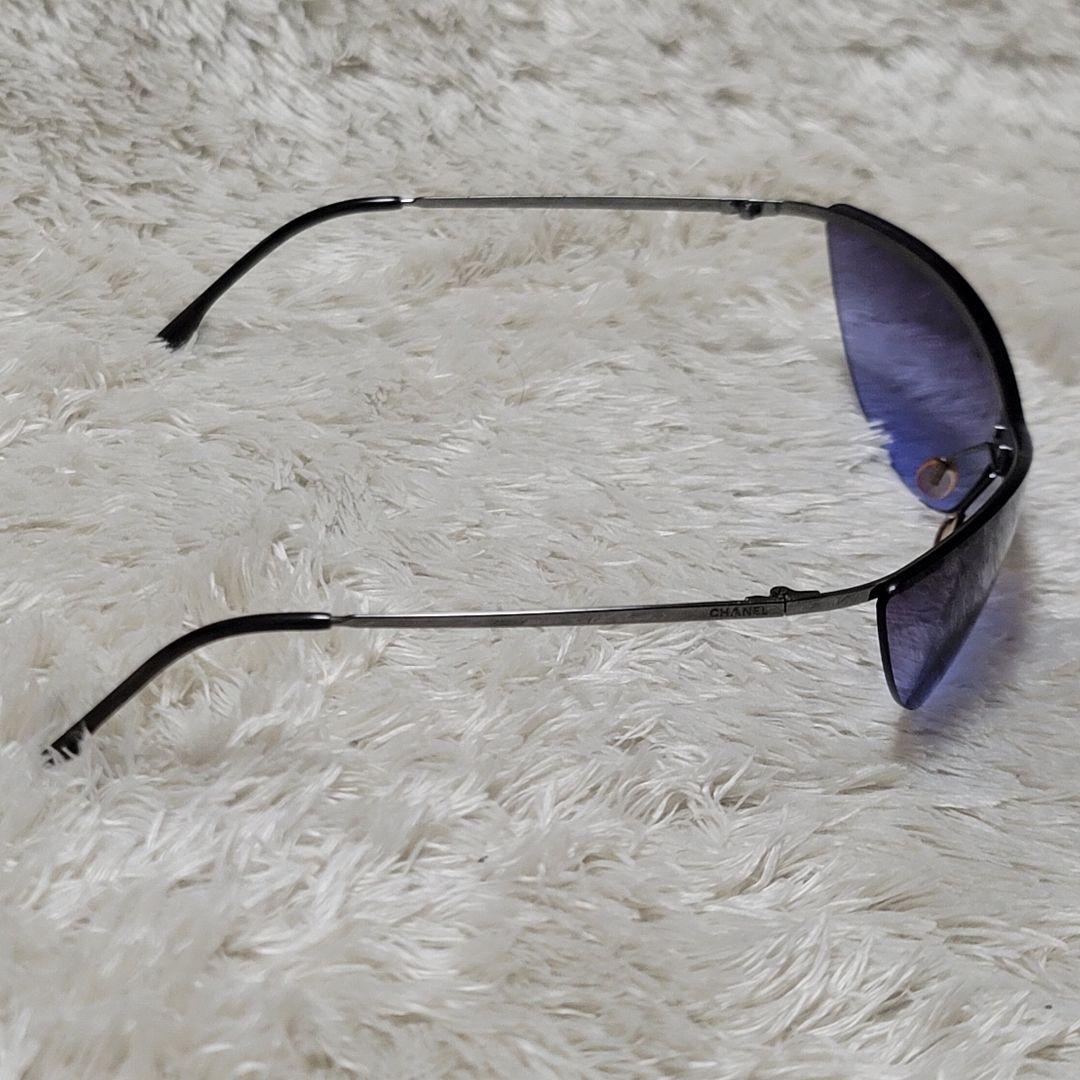 美品✨CHANEL シャネル スポーツスタイル サングラス ブルー系 保存袋