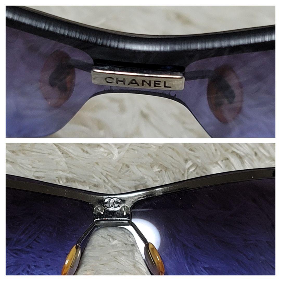 美品✨CHANEL シャネル スポーツスタイル サングラス ブルー系 保存袋