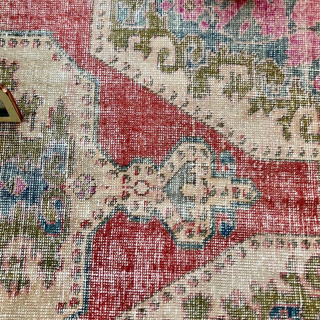 貴重✳︎アヴァノス　落ち着きシャビーレッド　キャラメル　トルコヴィンテージラグ