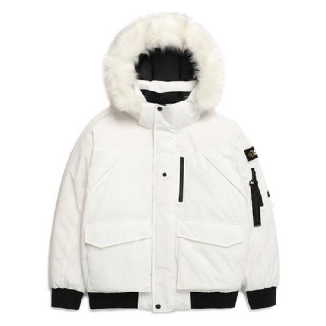 てて NATIONAL GEOGRAPHIC ダウンジャケット ホワイト