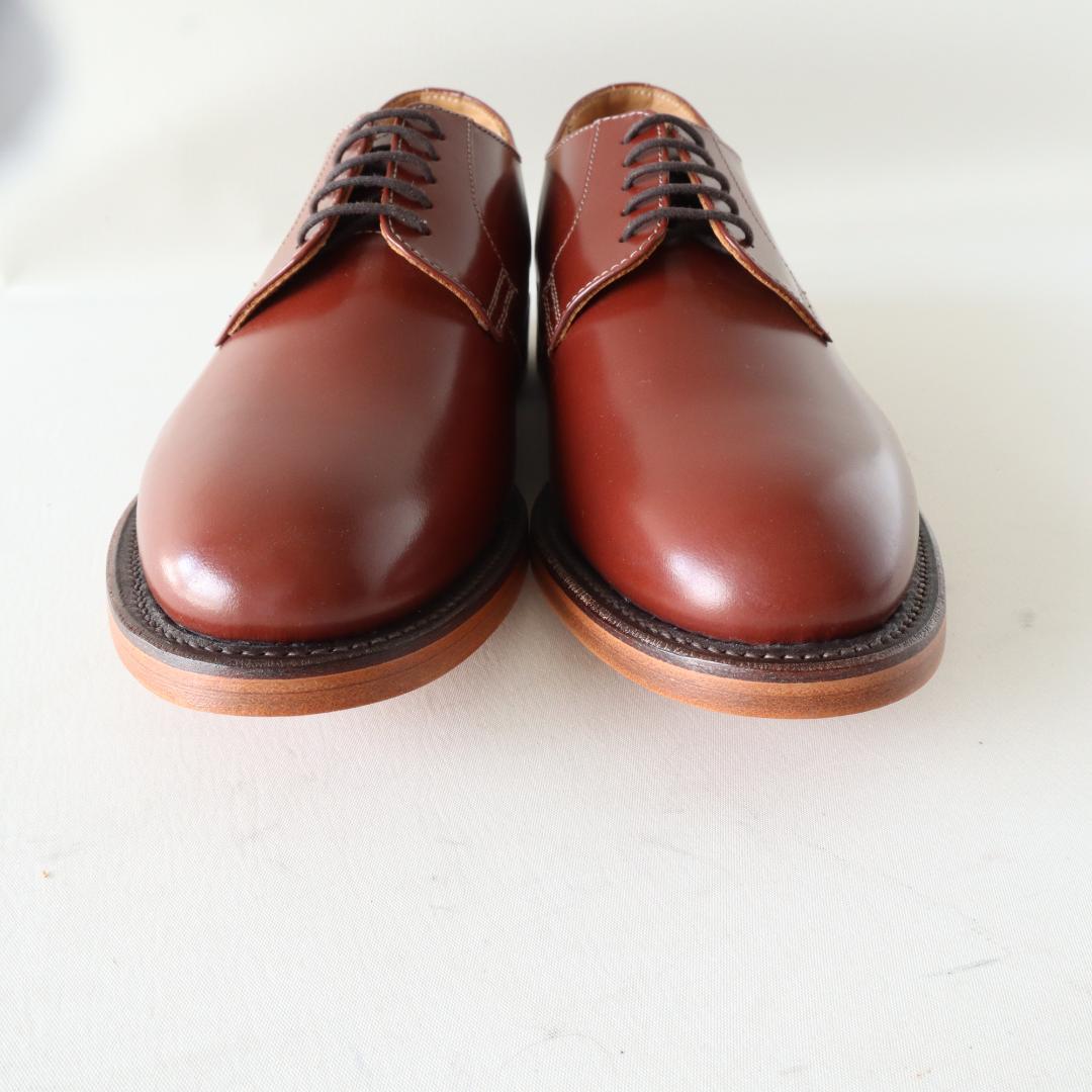 未使用リーガル　24.5cm外羽根プレーントゥマニッシュシューズ　革底　ブラウン