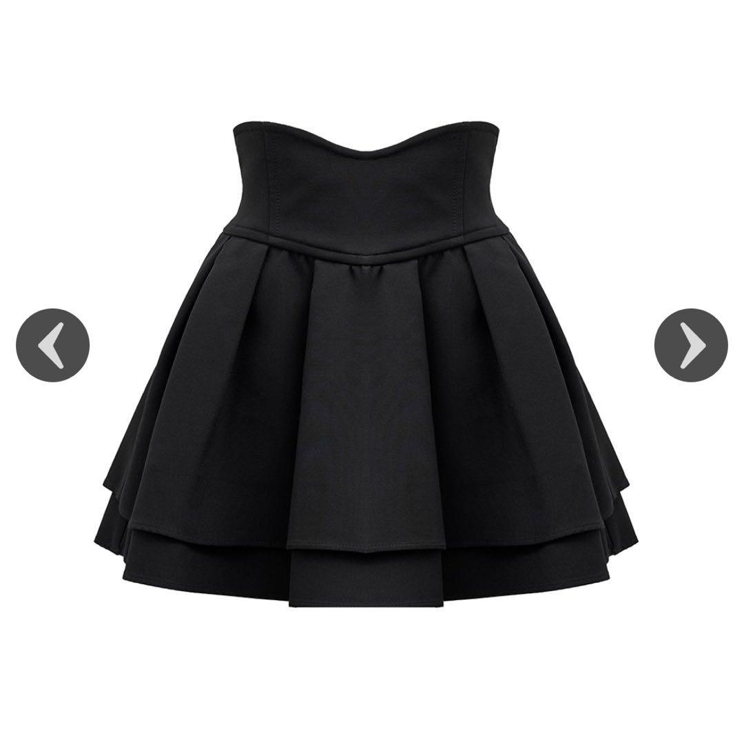 ミシェルマカロン 美脚スカート ブラック L