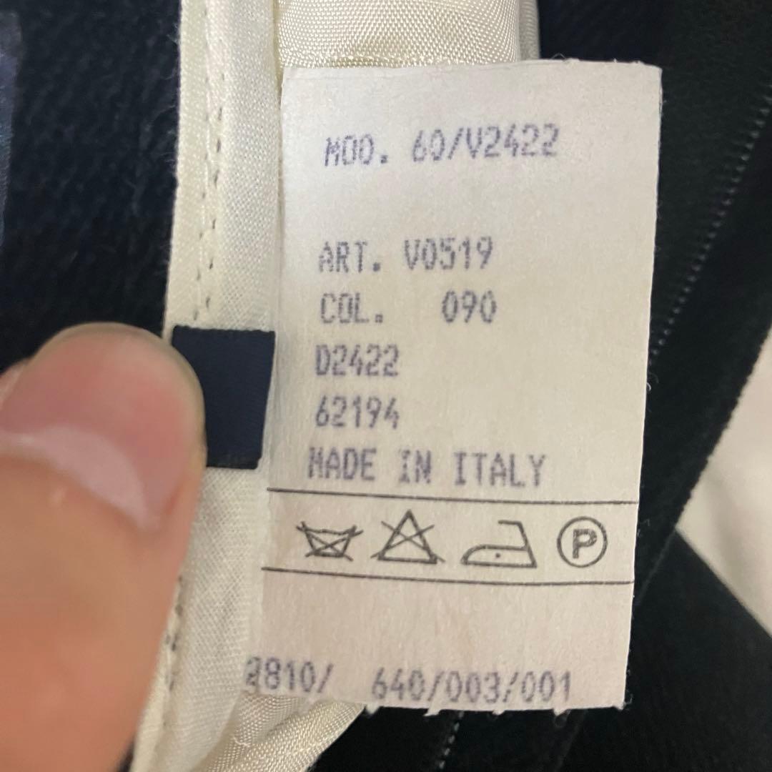 80s　90s　イタリア製　ブラック　スラックス　ベロア　高級　伊製　パンツ