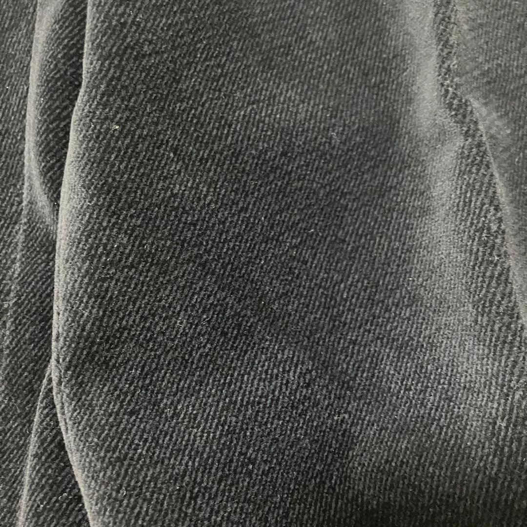 80s　90s　イタリア製　ブラック　スラックス　ベロア　高級　伊製　パンツ