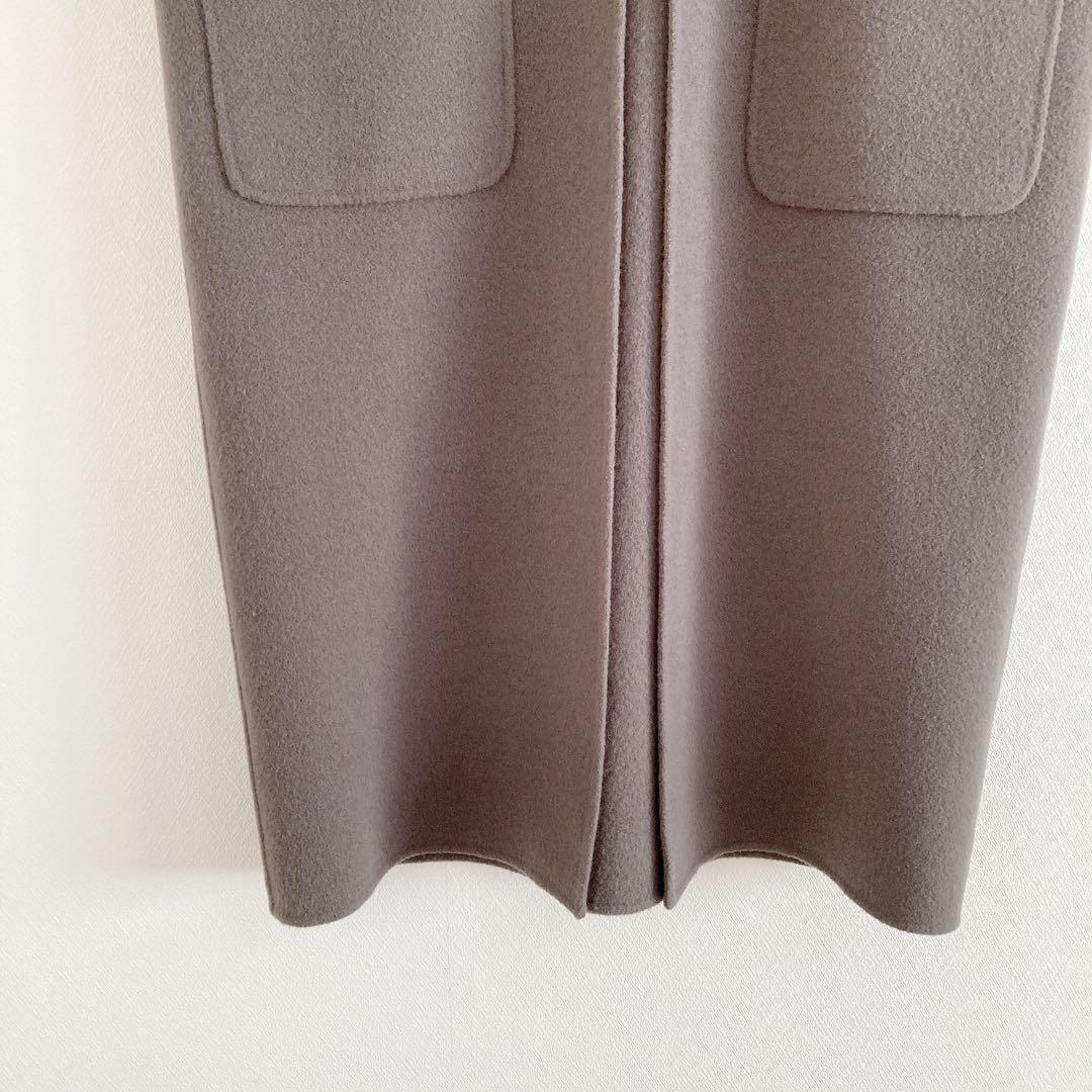 2022✨ evam eva　リバー ウール　ロングベスト　ジレ　F　グレー