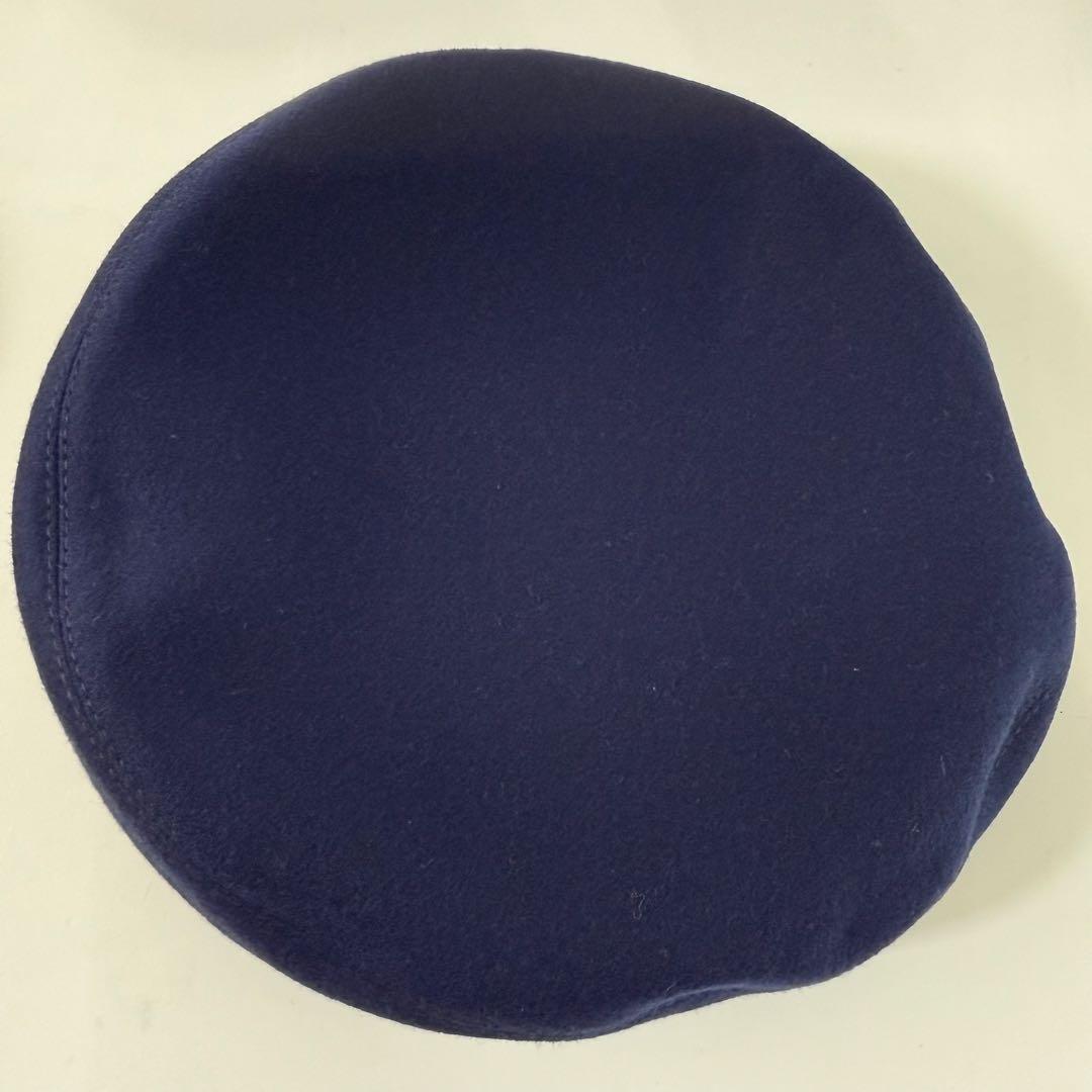【未使用】正規品 エルメス ベレー帽 サントノーレ 57 マリン シルク100%