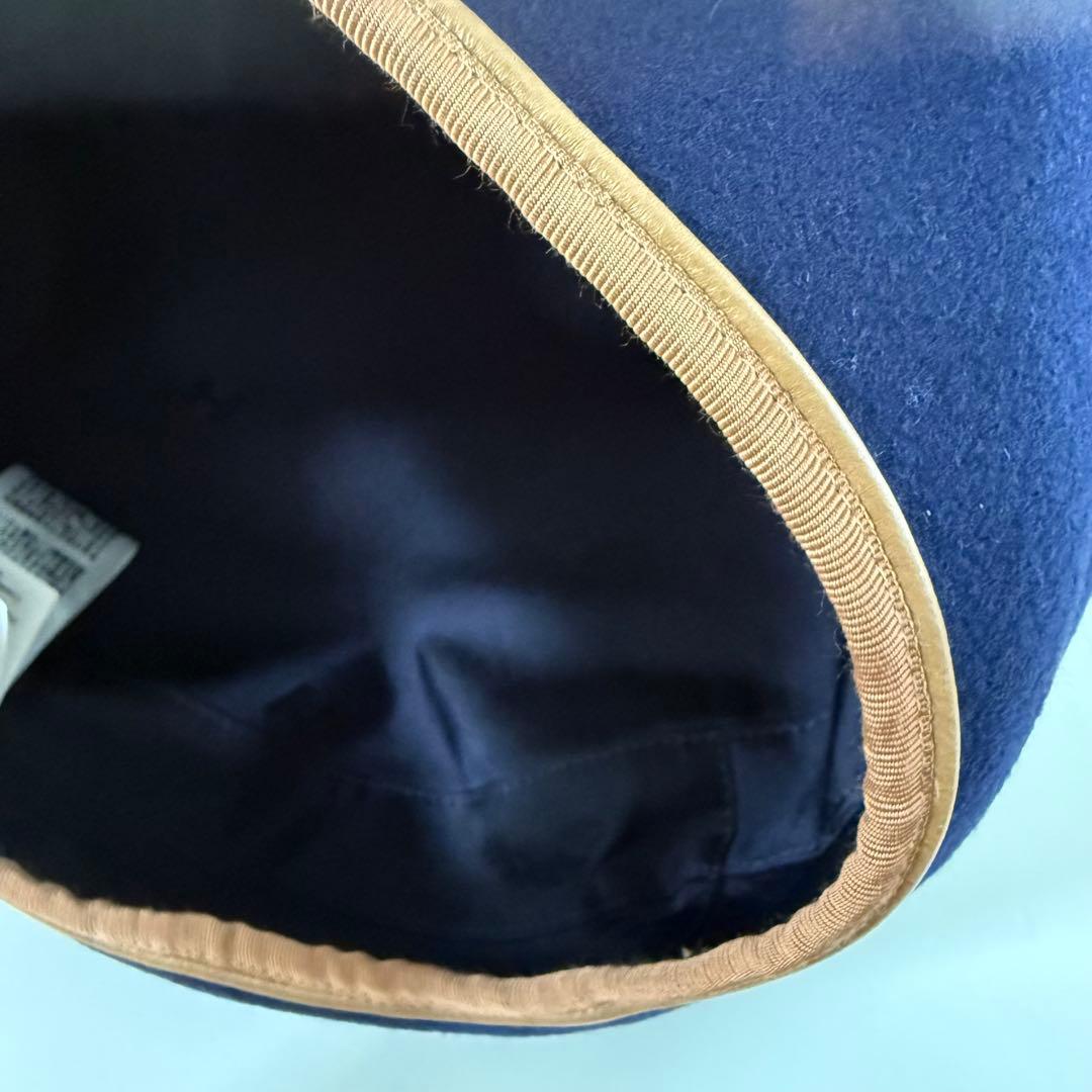 【未使用】正規品 エルメス ベレー帽 サントノーレ 57 マリン シルク100%