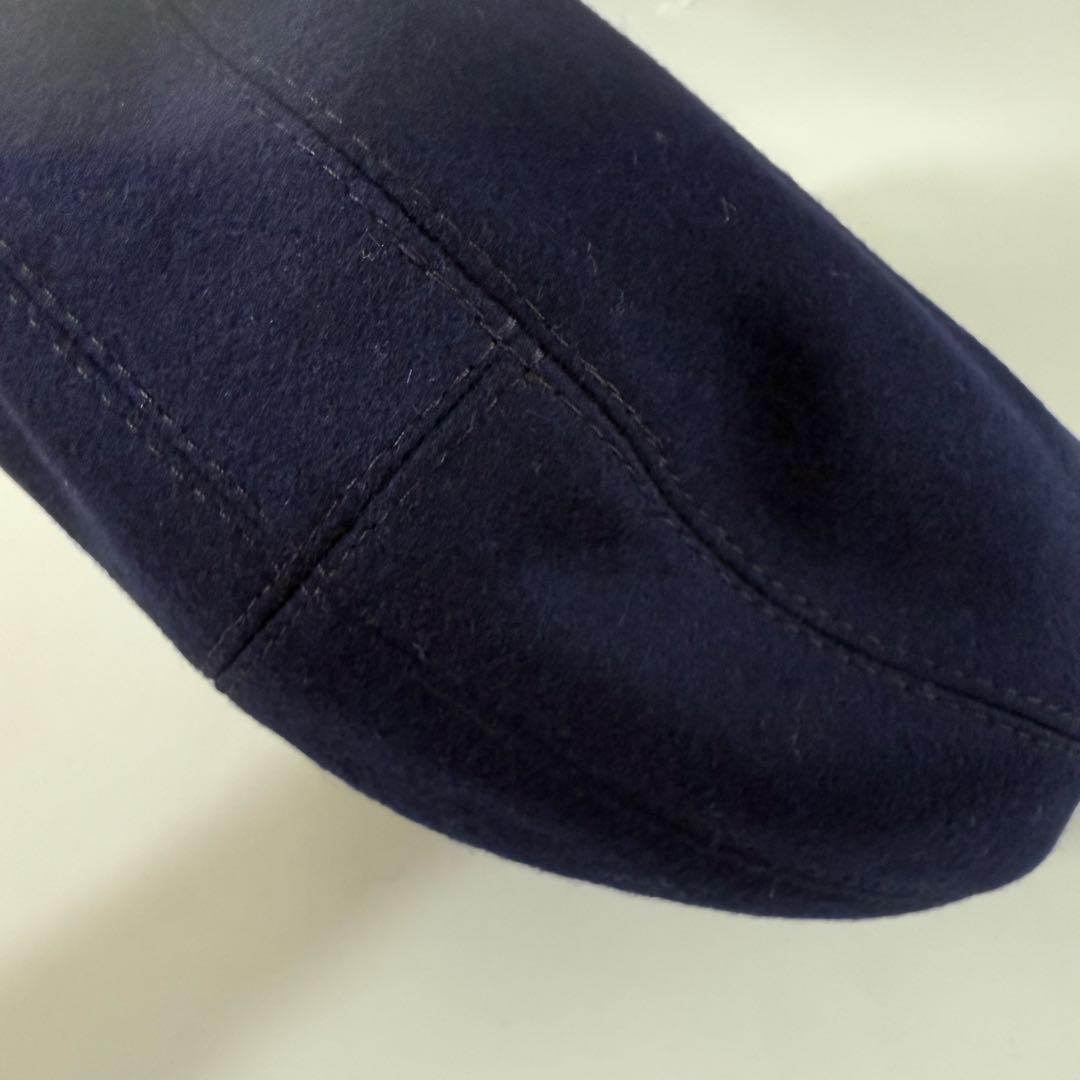 【未使用】正規品 エルメス ベレー帽 サントノーレ 57 マリン シルク100%