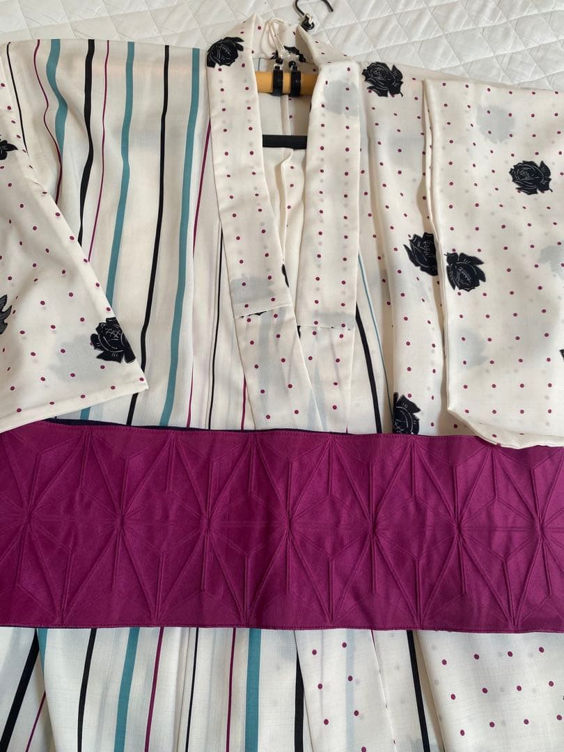 撫松庵　浴衣&帯セット　雑誌掲載　美品！