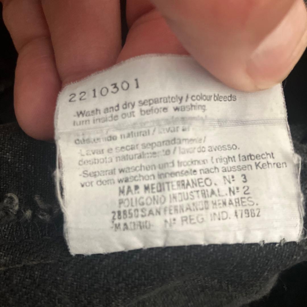 ヴィンテージ EURO LEE 後染めブラックデニムジャケット M