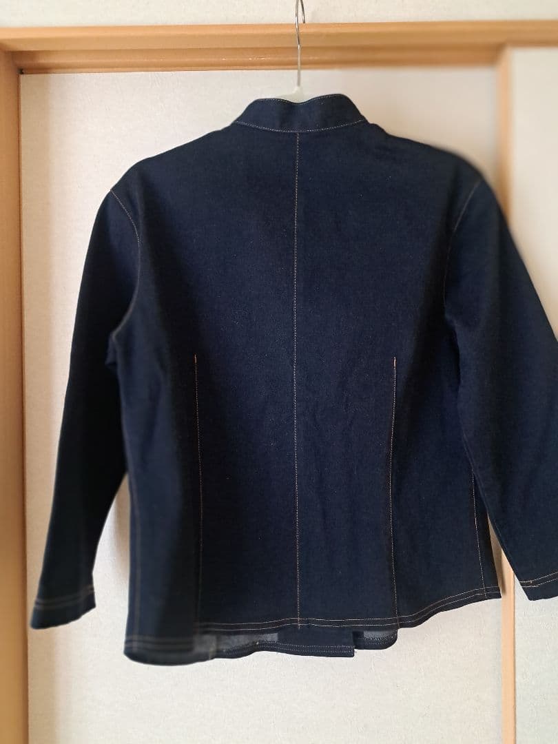 レキップ　ヨシエイナバ　マオカラー デニムジャケット チャイナボタン シャツ　L