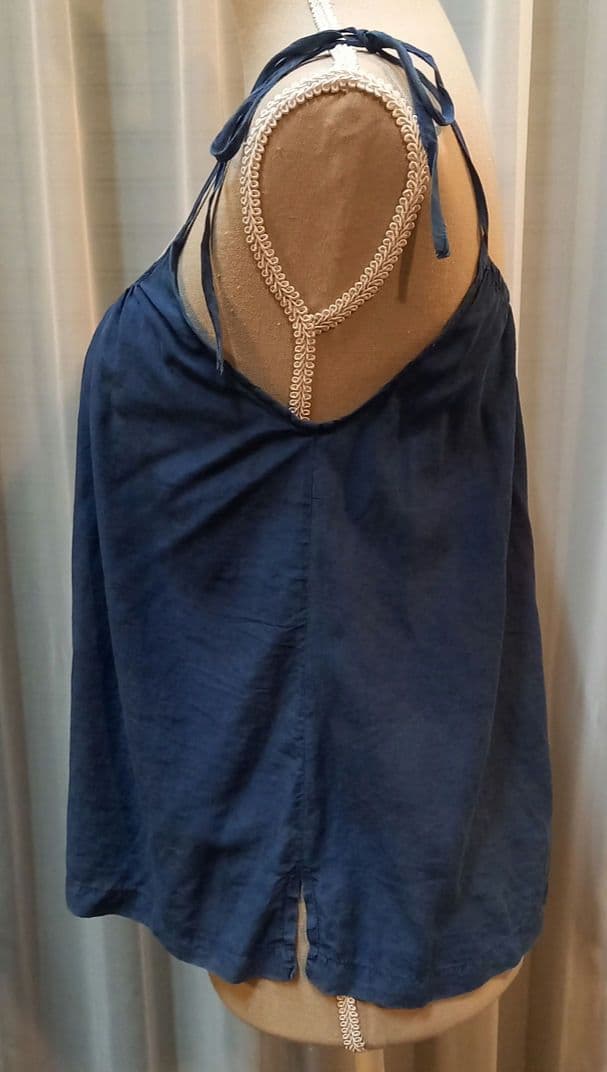 kittaコットンシルク素材の琉球藍染キャミソール