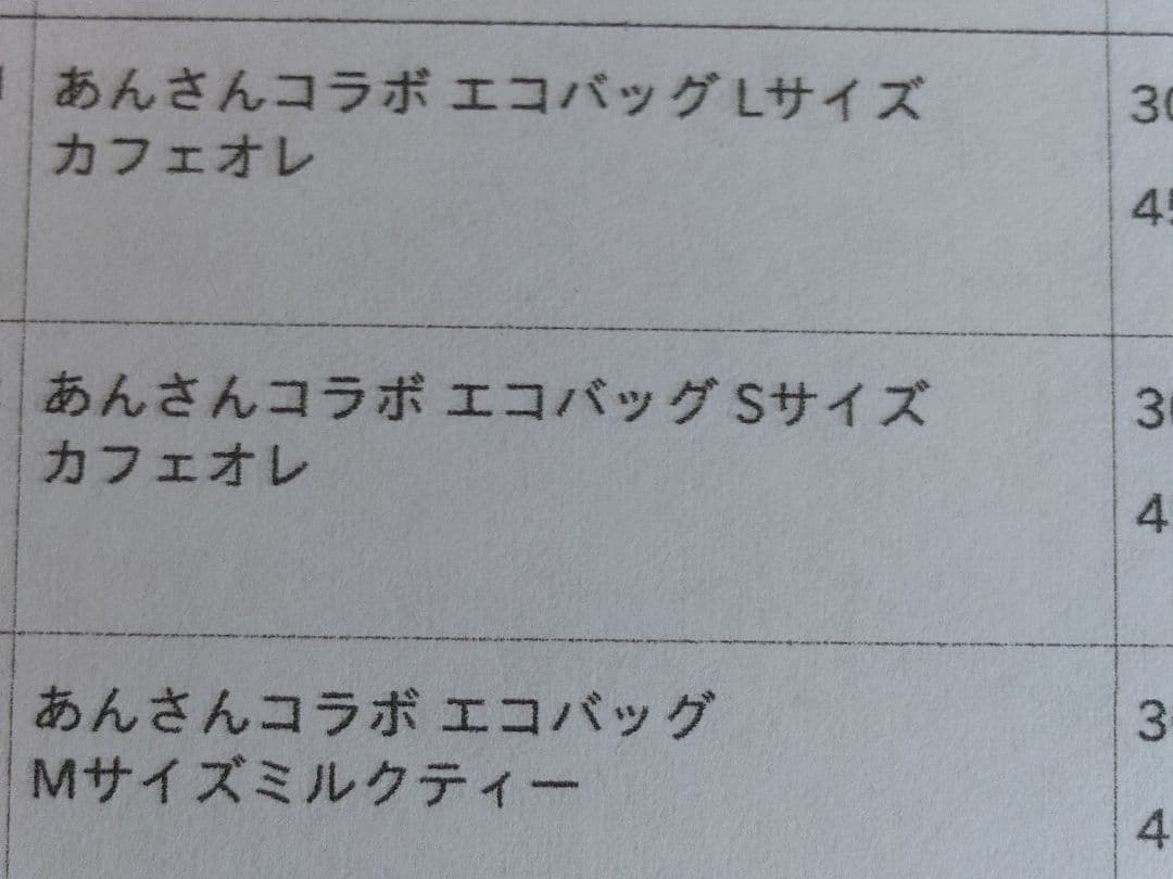 ORIBA あんさんコラボエコバッグ S.M.L 3点セット