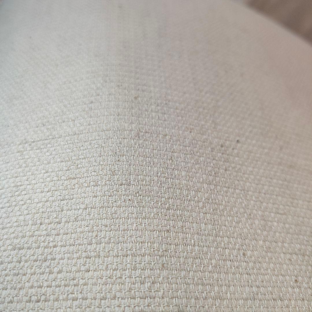 美品✨無印良品 ハイバックリクライニングソファ用オットマン アイボリー 麻混