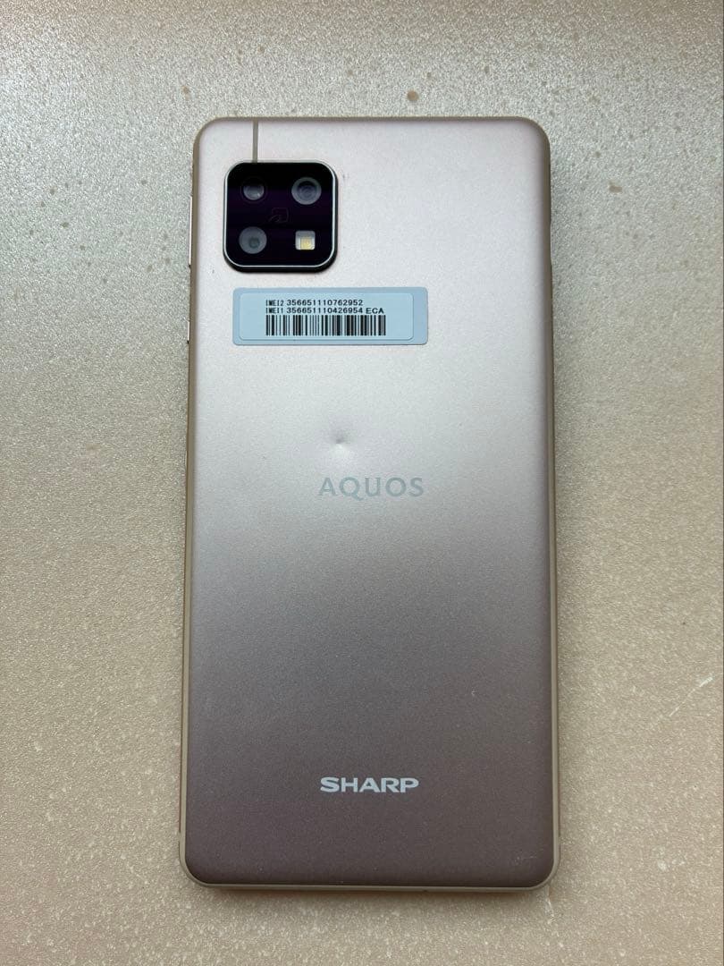 【美品】SHARP SIMフリースマホ AQUOS sense5Gライトカッパー