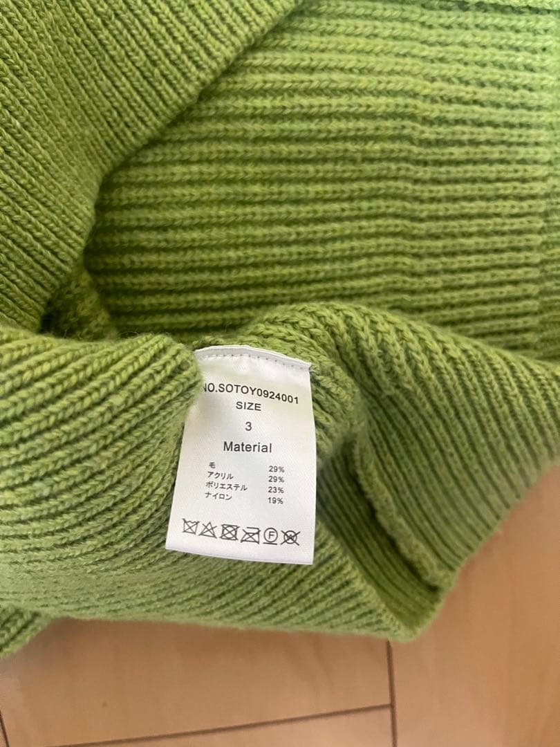 トップス soerte Wool knit double zip-up hoodie