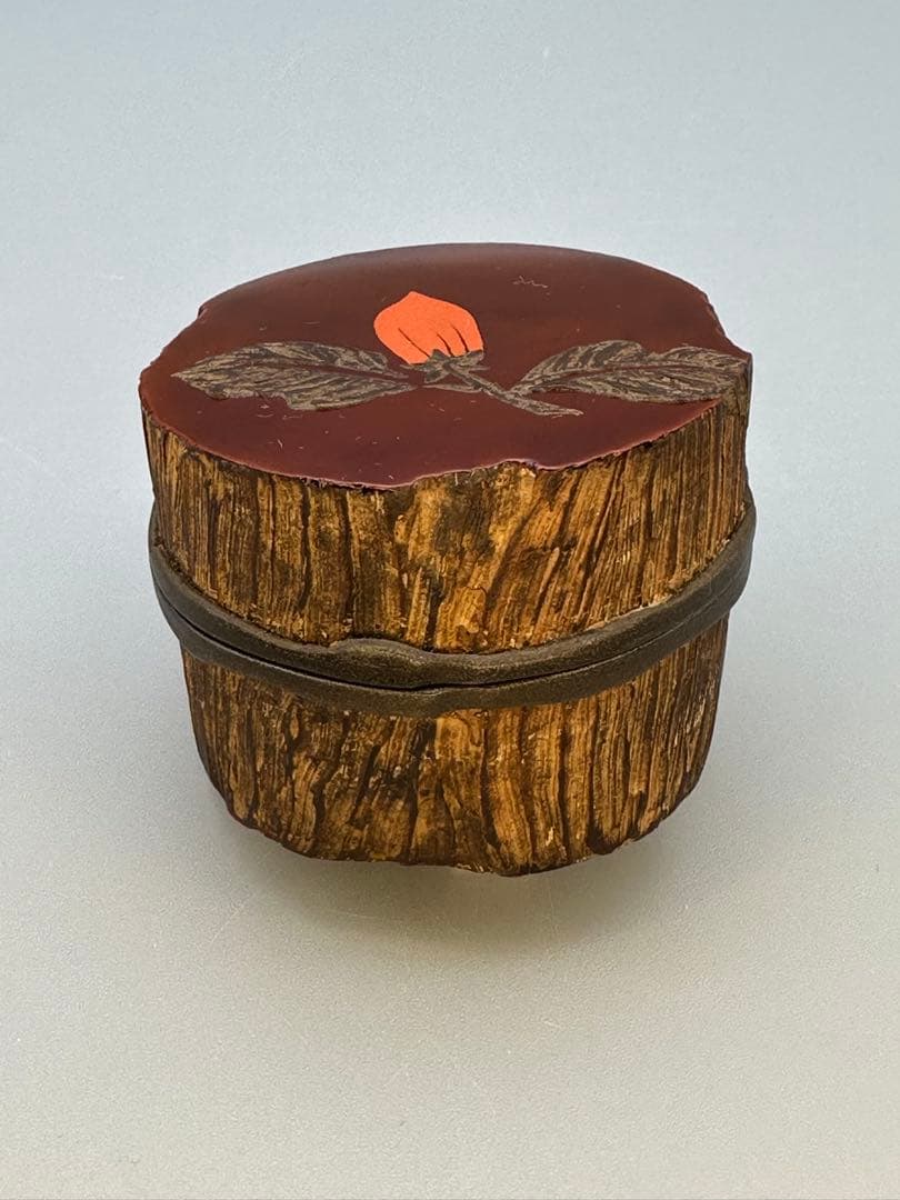 茶道具　香合　田中健智　乾漆　筆柿