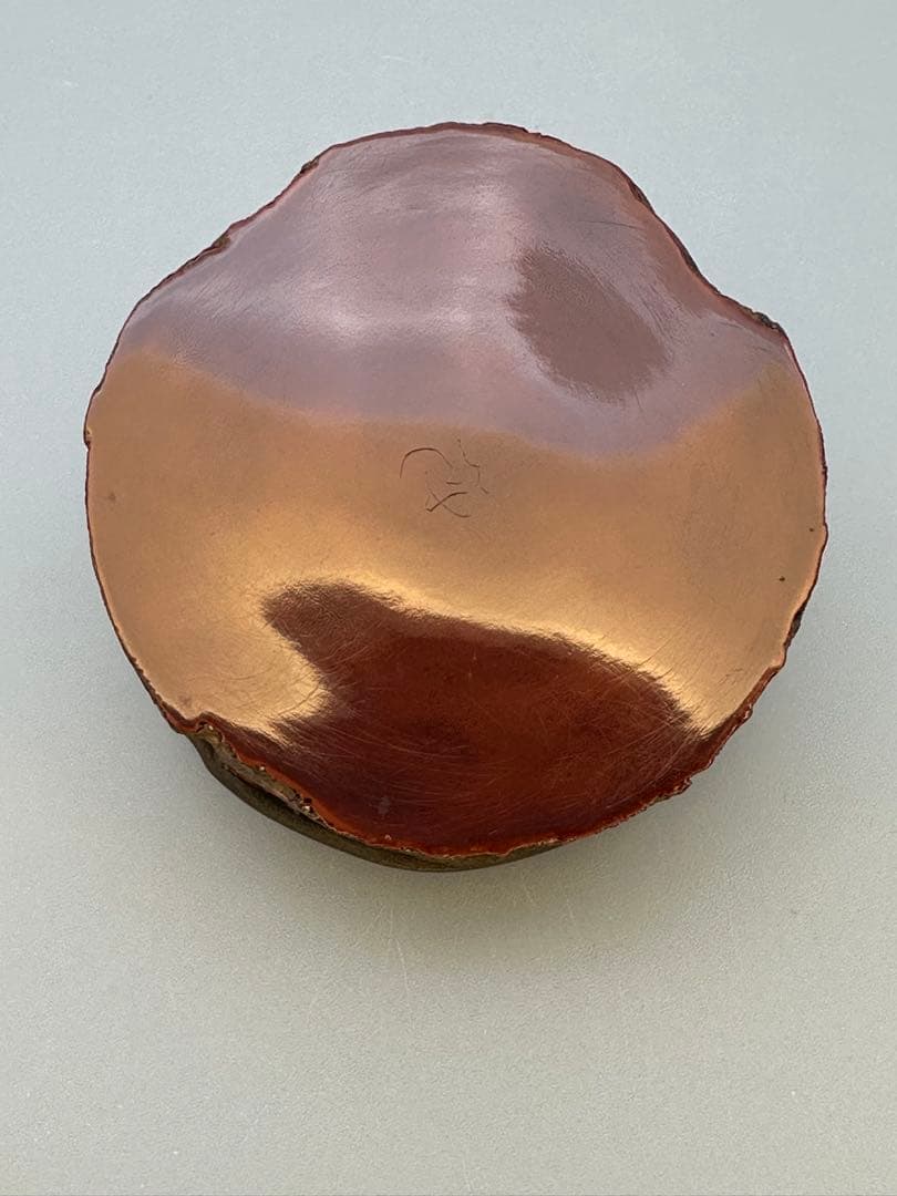 茶道具　香合　田中健智　乾漆　筆柿