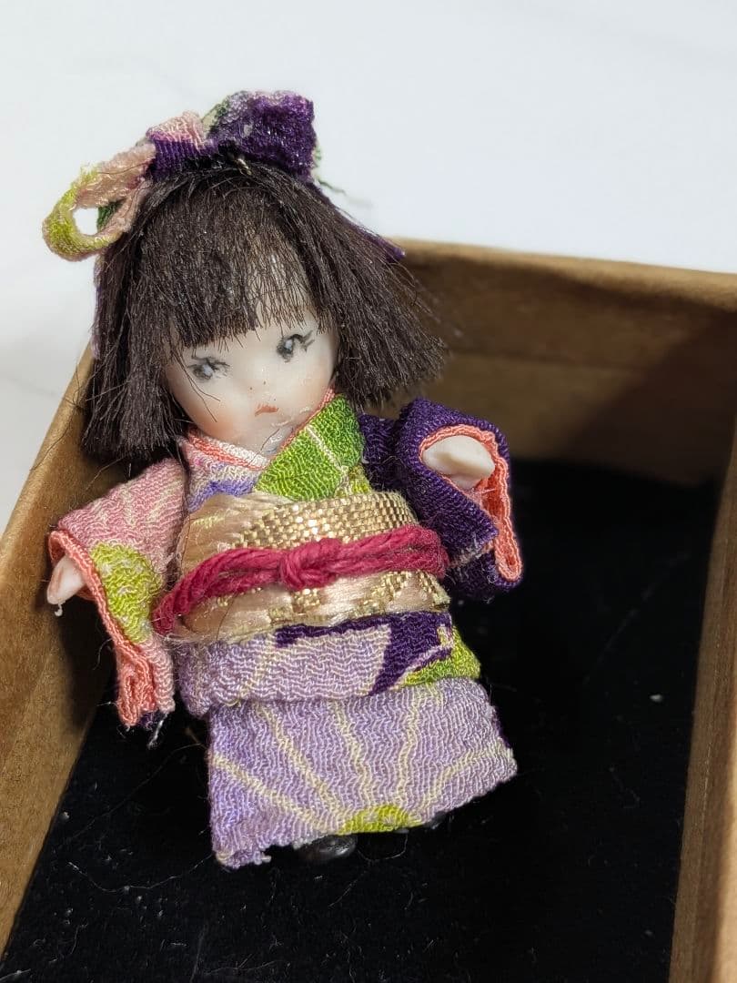 ちびくま工房　パティちゃん　古布を着る　4.5センチ