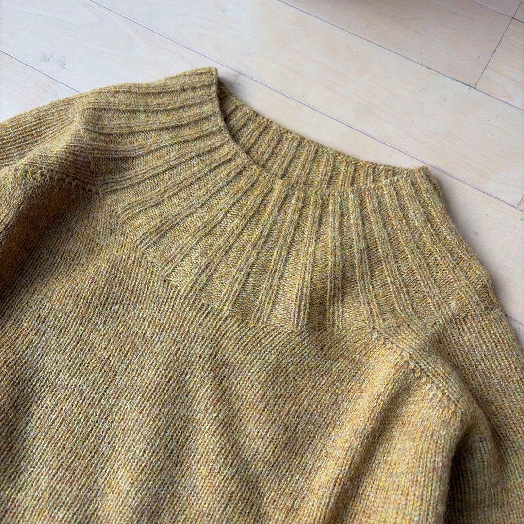 【新品】ハイネック セーター ハーレーオブスコットランド マスタード 44