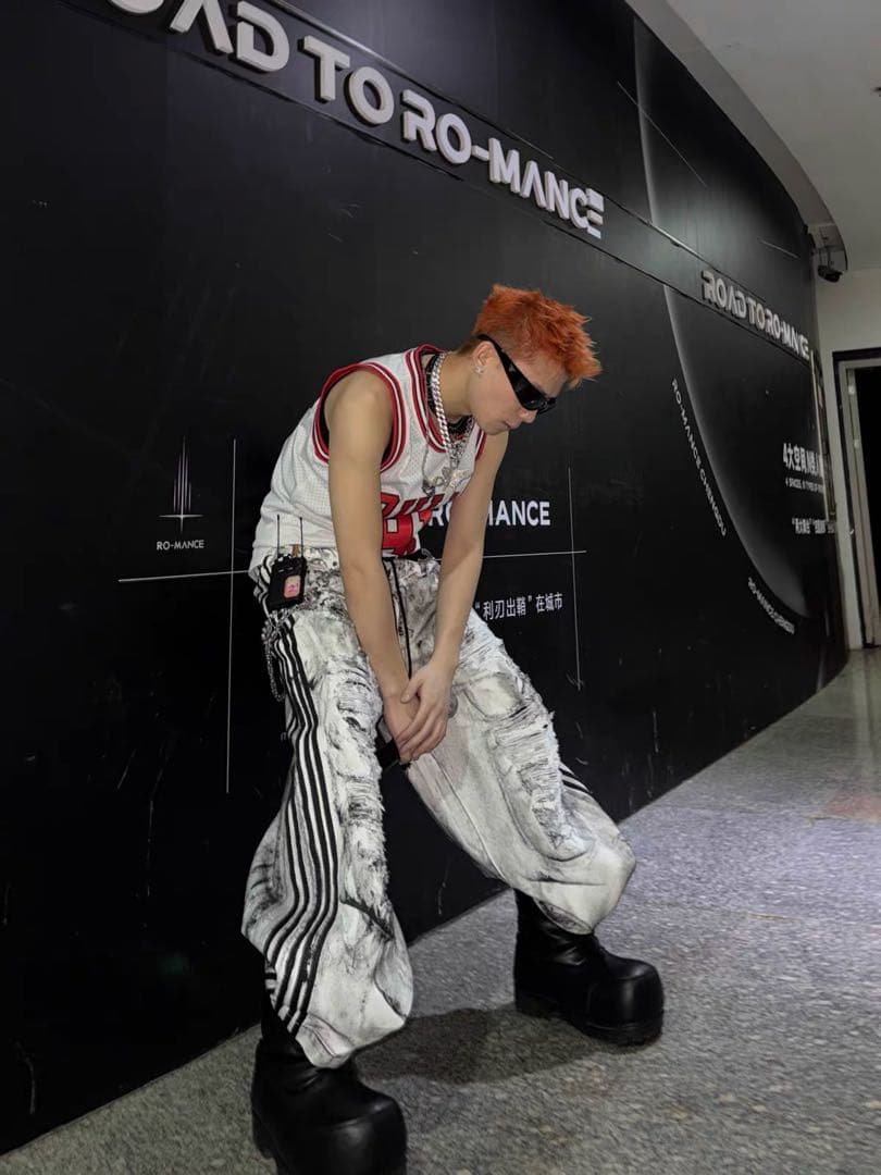 RYE CHASIN ダメージ加工 バギーパンツ ワイド 白 y2k opium