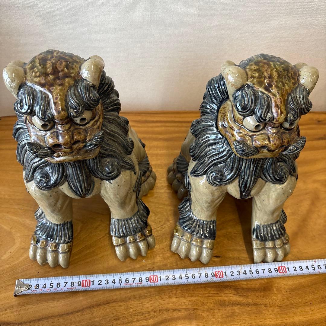 魔除け　狛犬　シーサー　守り神　縁起物　高さ約31cm