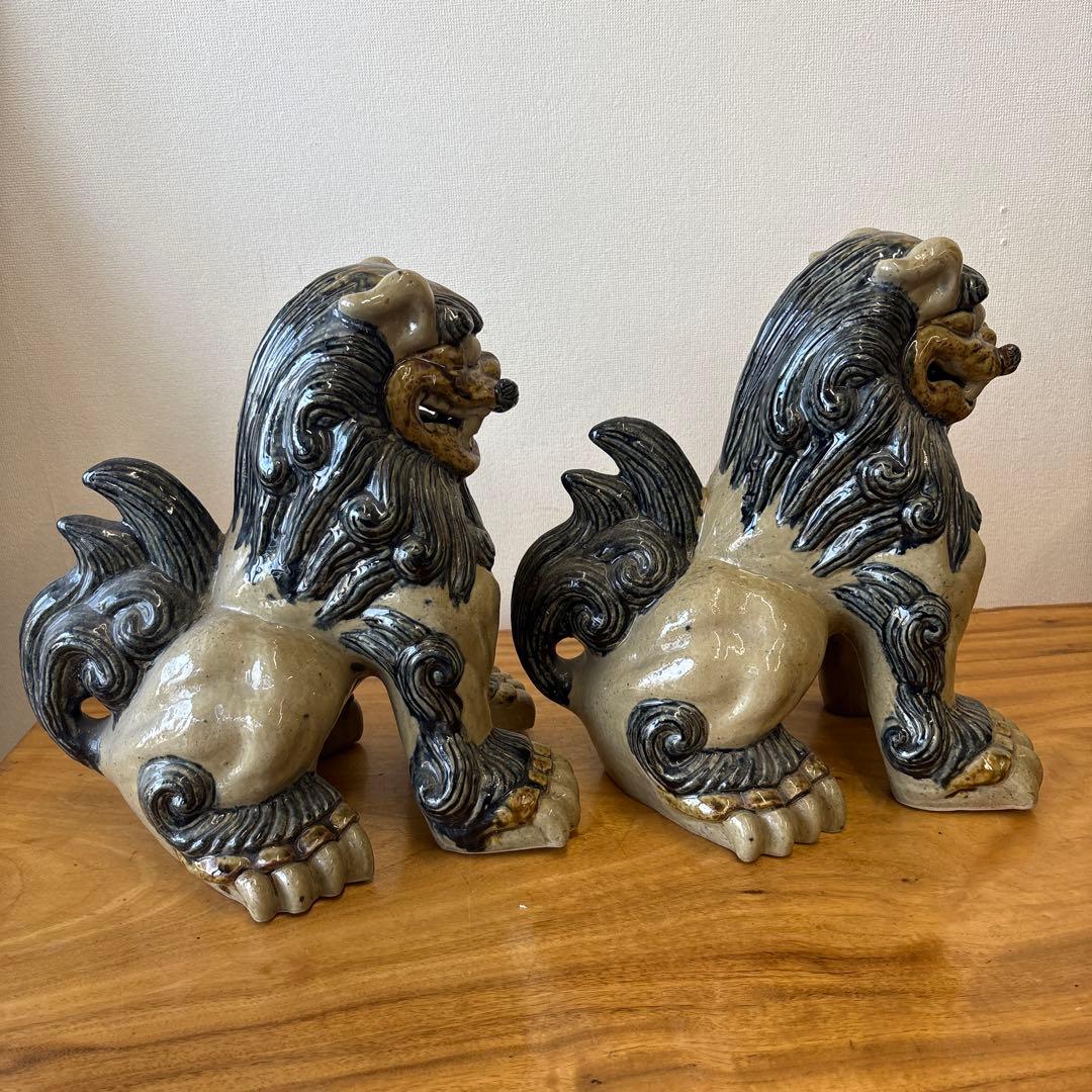 魔除け　狛犬　シーサー　守り神　縁起物　高さ約31cm