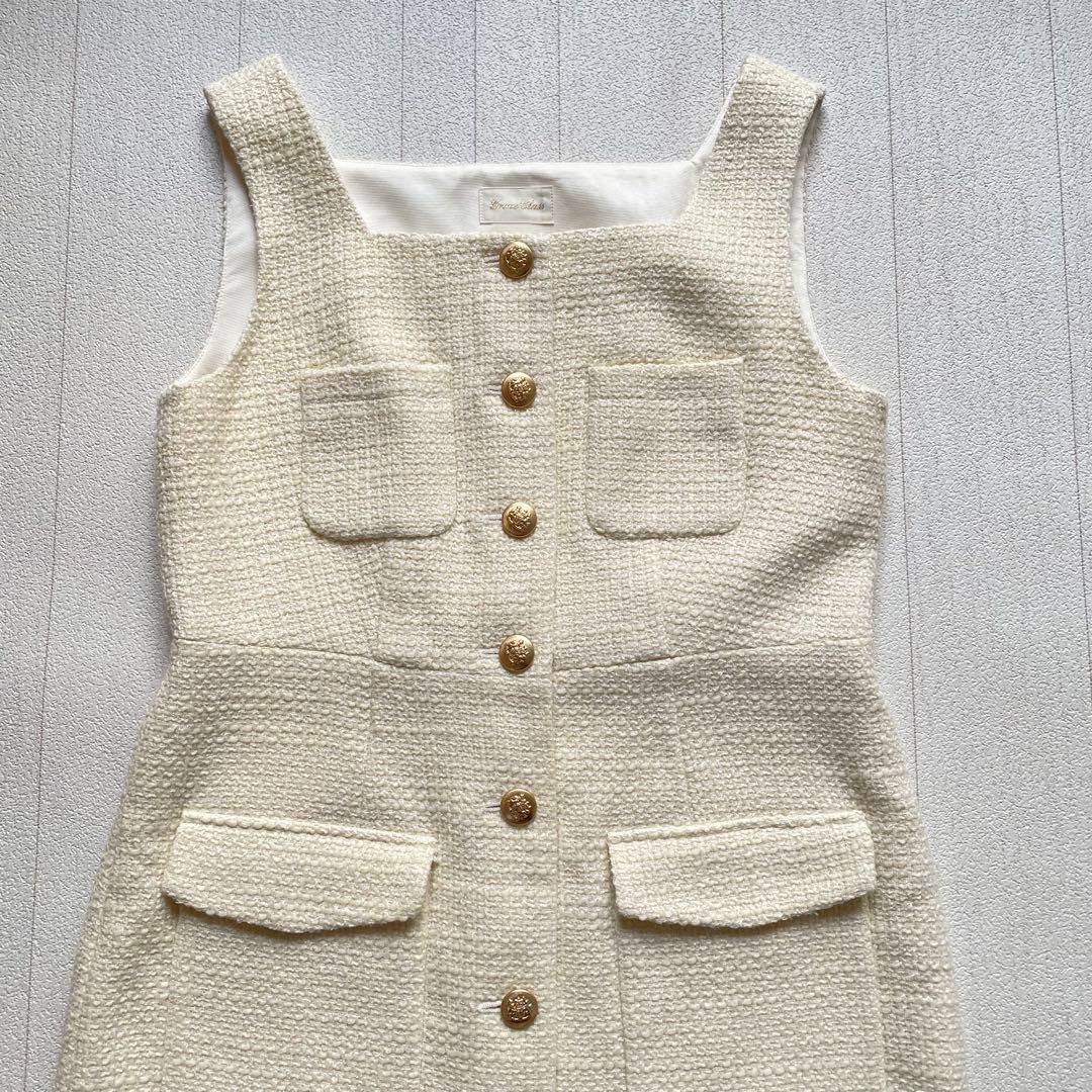 Grace Class ラメツイードワンピース キナリ 38