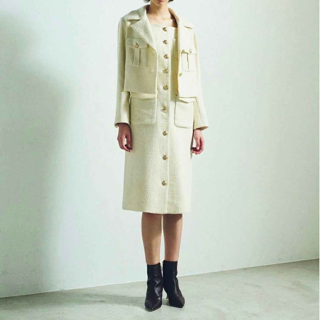 Grace Class ラメツイードワンピース キナリ 38