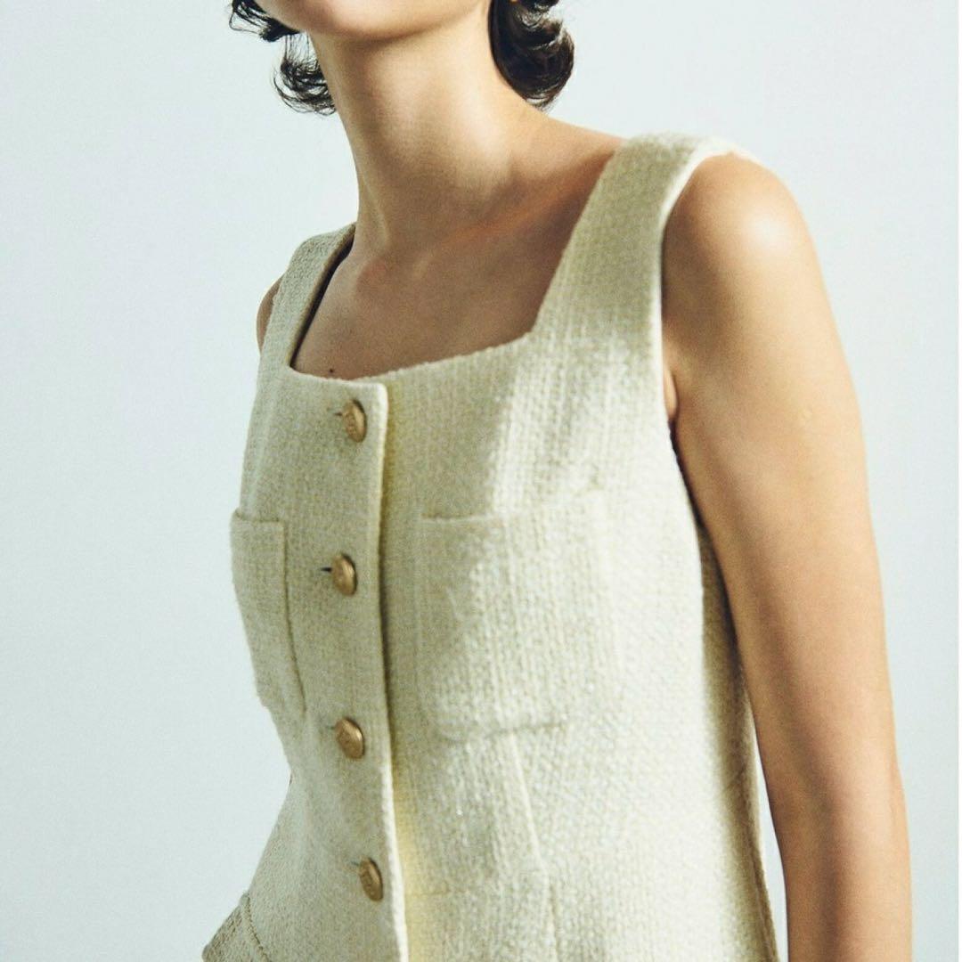 Grace Class ラメツイードワンピース キナリ 38