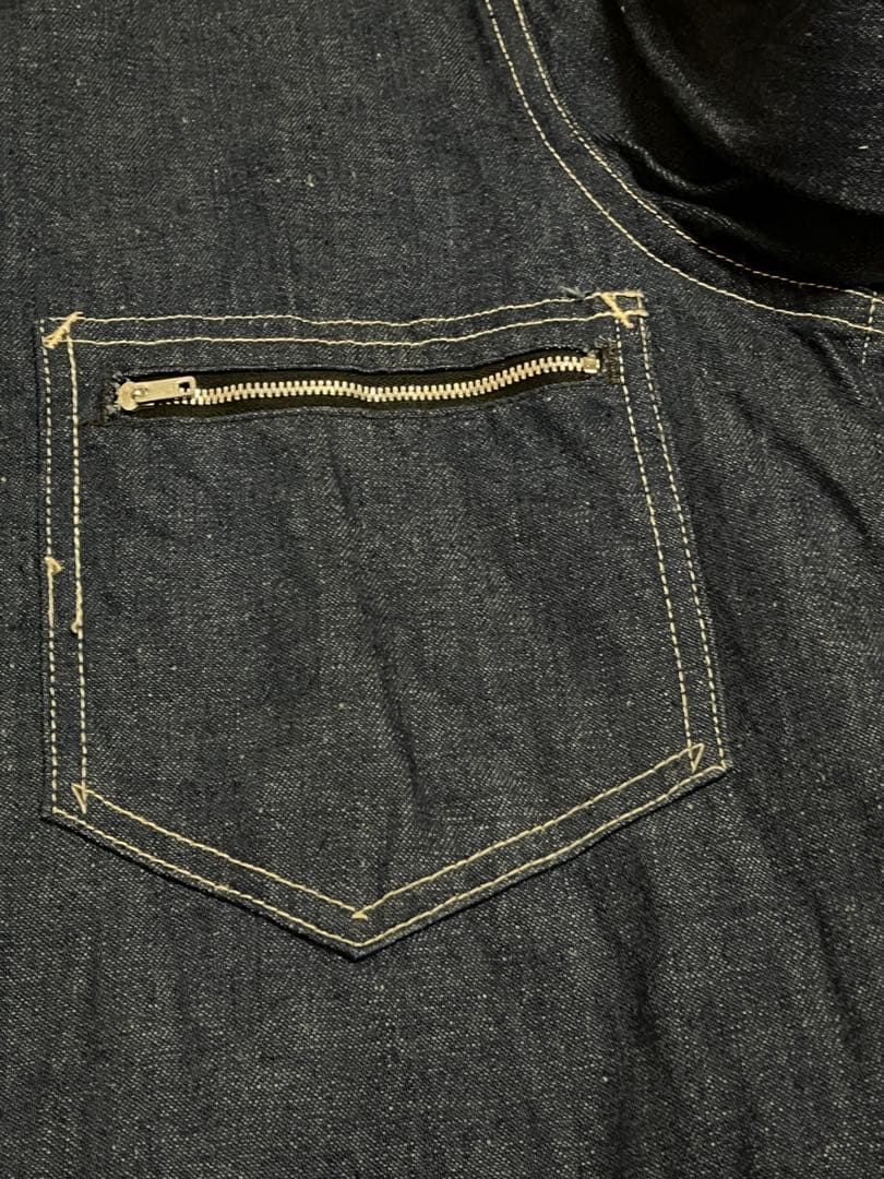 レア　ビンテージ カバーオール ピンロックアルミジップ 濃紺