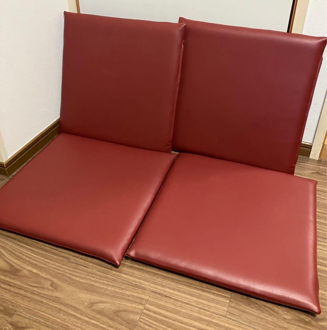 【美品】弘益 座椅子 ブラック 4点セット 座布団付き 旅館 ①