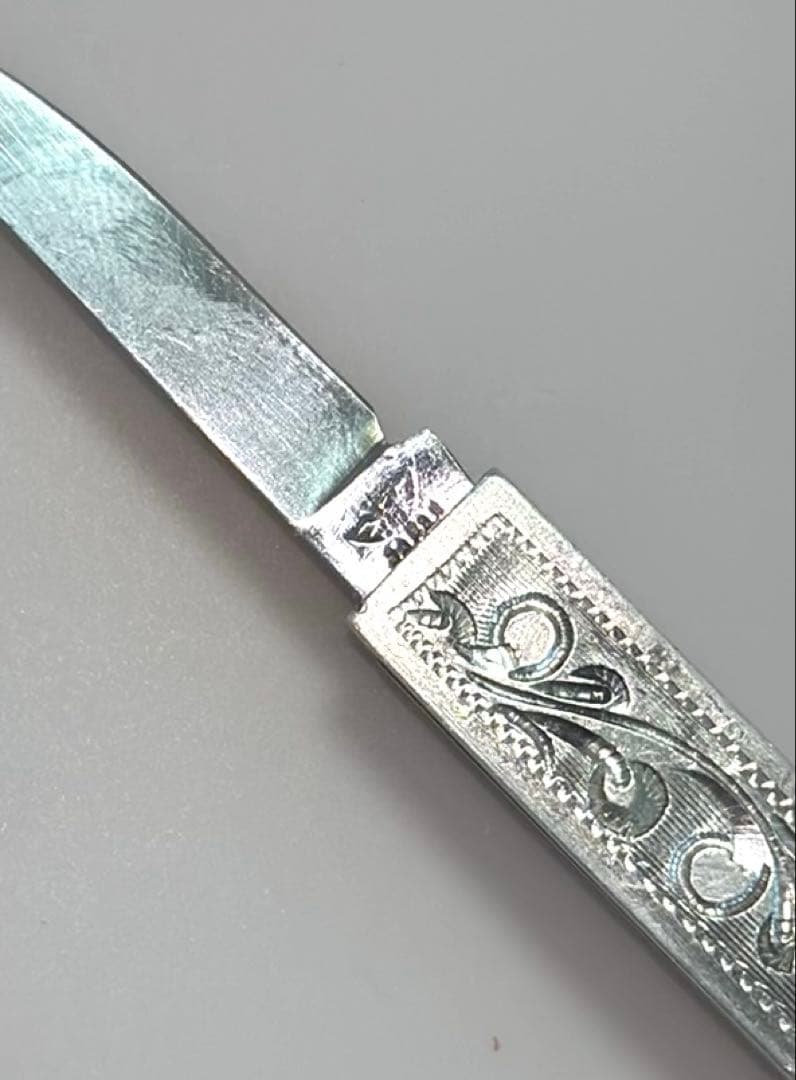 希少　ヴィンテージ　スターリングシルバー エングレーブ ネクタイピン