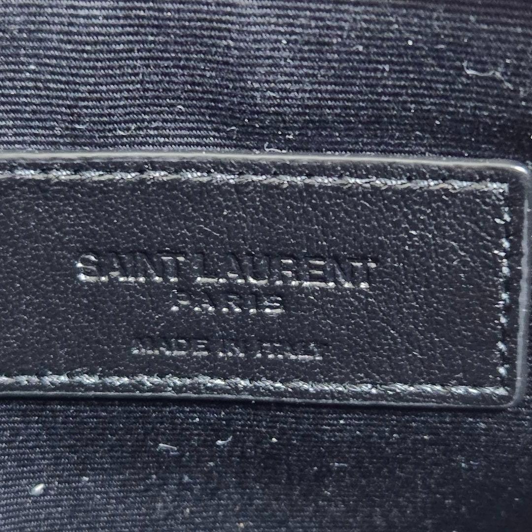 ✨新品未使用✨サンローラン　長財布　クラッチバック　ポーチ　パイソン　レザー　黒