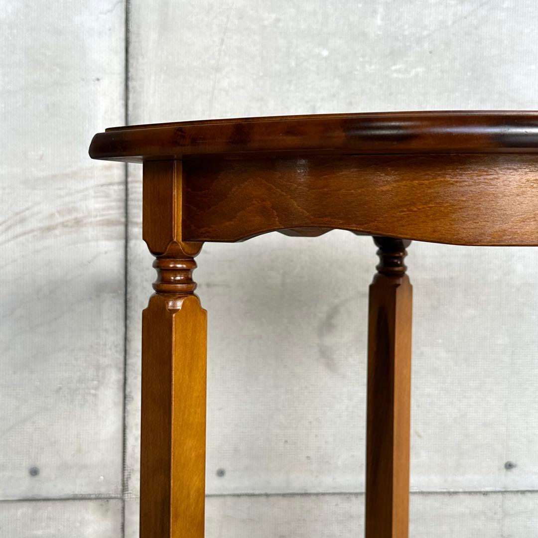 ✦80年代✦ 昭和レトロ 純喫茶の片隅にありそうな 木製コーナーテーブル 花台