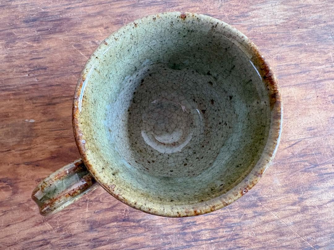 イムサエム　コーヒーカップ　線刻紋　大きいサイズ　使用品　美品